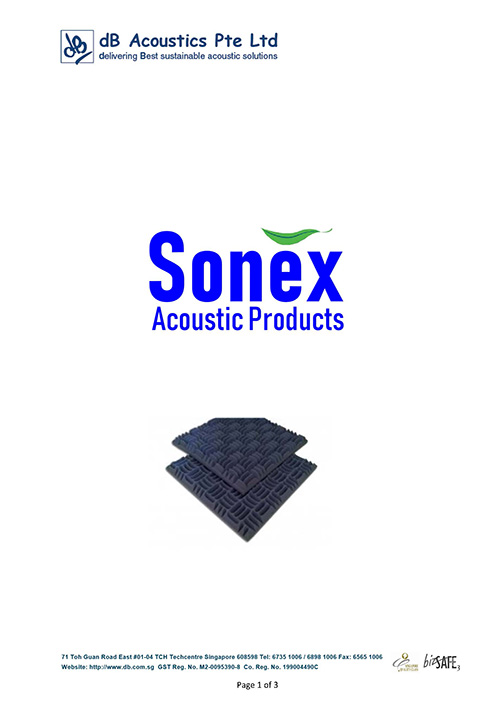 Cover of the brochure for Sonex